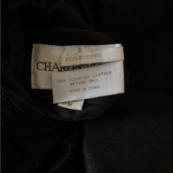 Charles Klein Size Medium Black Suede Brown Faux Fur Reversible Buttoned Jacket - Picture 5 of 16